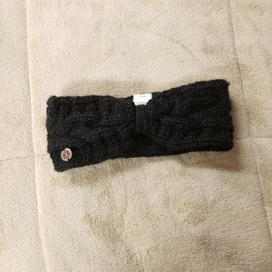 Liz Claiborne black knit earmuff headband